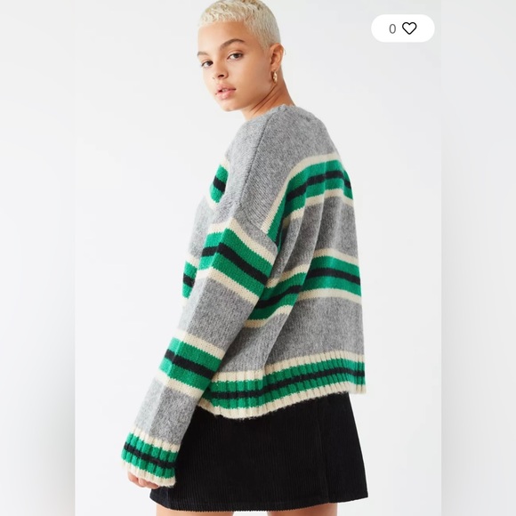 Urban Outfitters Oversized Striped Boyfriend Sweater Size M - Picture 9 of 14